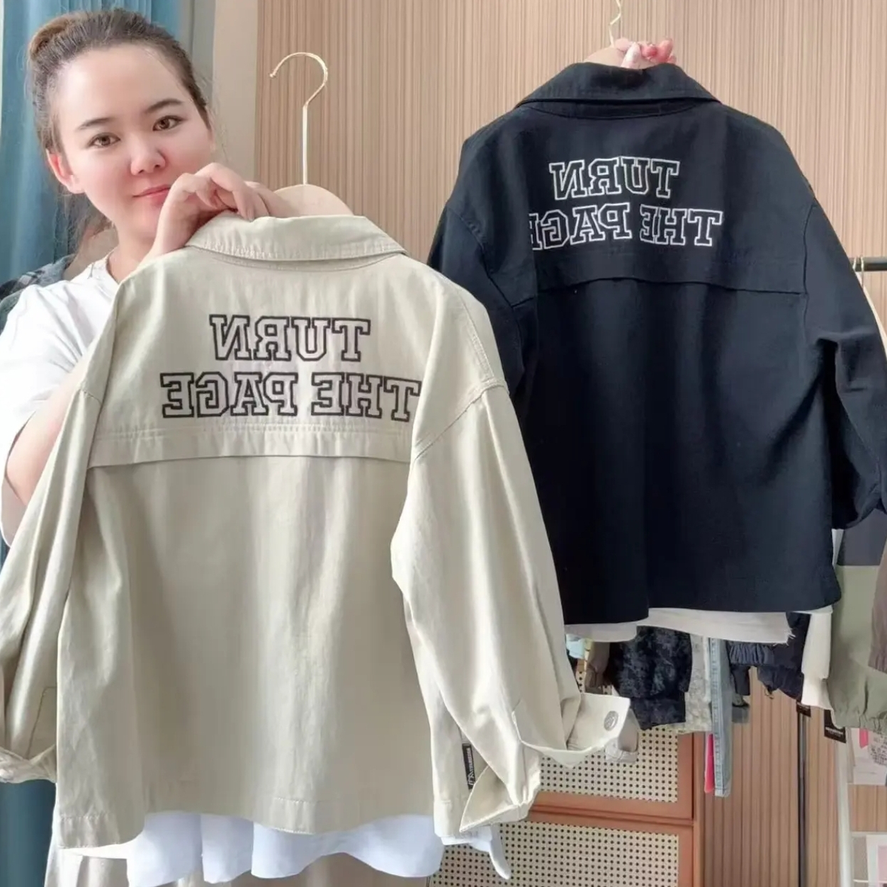 【韩版定制 衬衣外套】秋季洋气外套2025新款纯色中大童衬衫外套