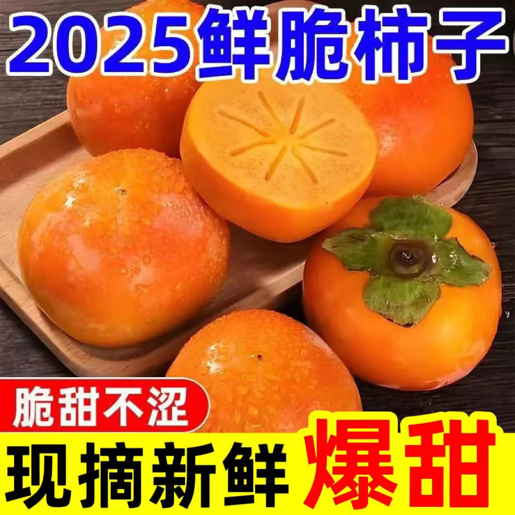 2025新鲜应季巧克力脆甜柿子口感脆爽不涩口