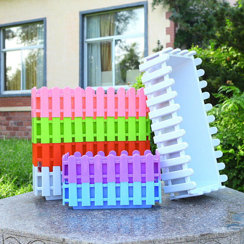 栅栏花盆围栏长条特大加厚种植箱种菜种花花槽水培碗莲懒人长方形