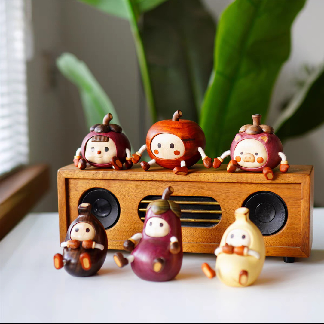 卡通香蕉茄子人玩偶手办治愈系桌面摆件儿童情侣女友生日礼物