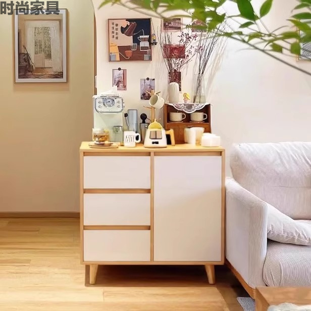 亿家达餐边柜一靠墙家用简约轻奢杂物多功能经济创意置物架时尚收