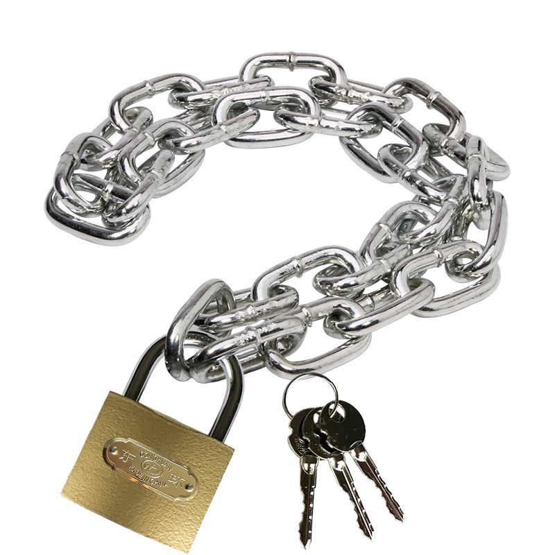 链条锁自行车锁电动车锁摩托车防盗锁铁链锁链子锁大门锁推拉门锁