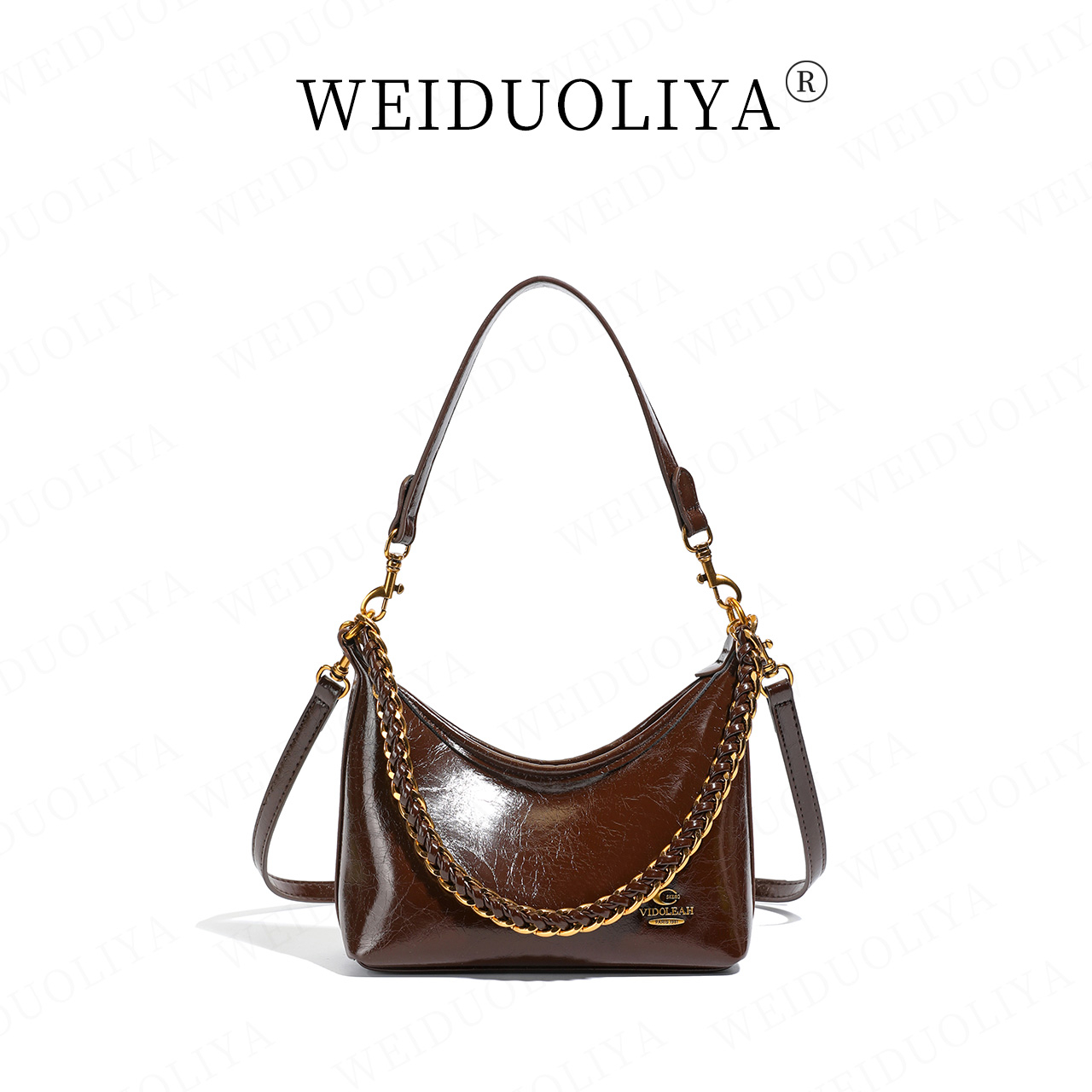 单肩包休闲防脏耐磨褶皱牛皮包百搭通勤风轻奢腋下气质时尚真皮