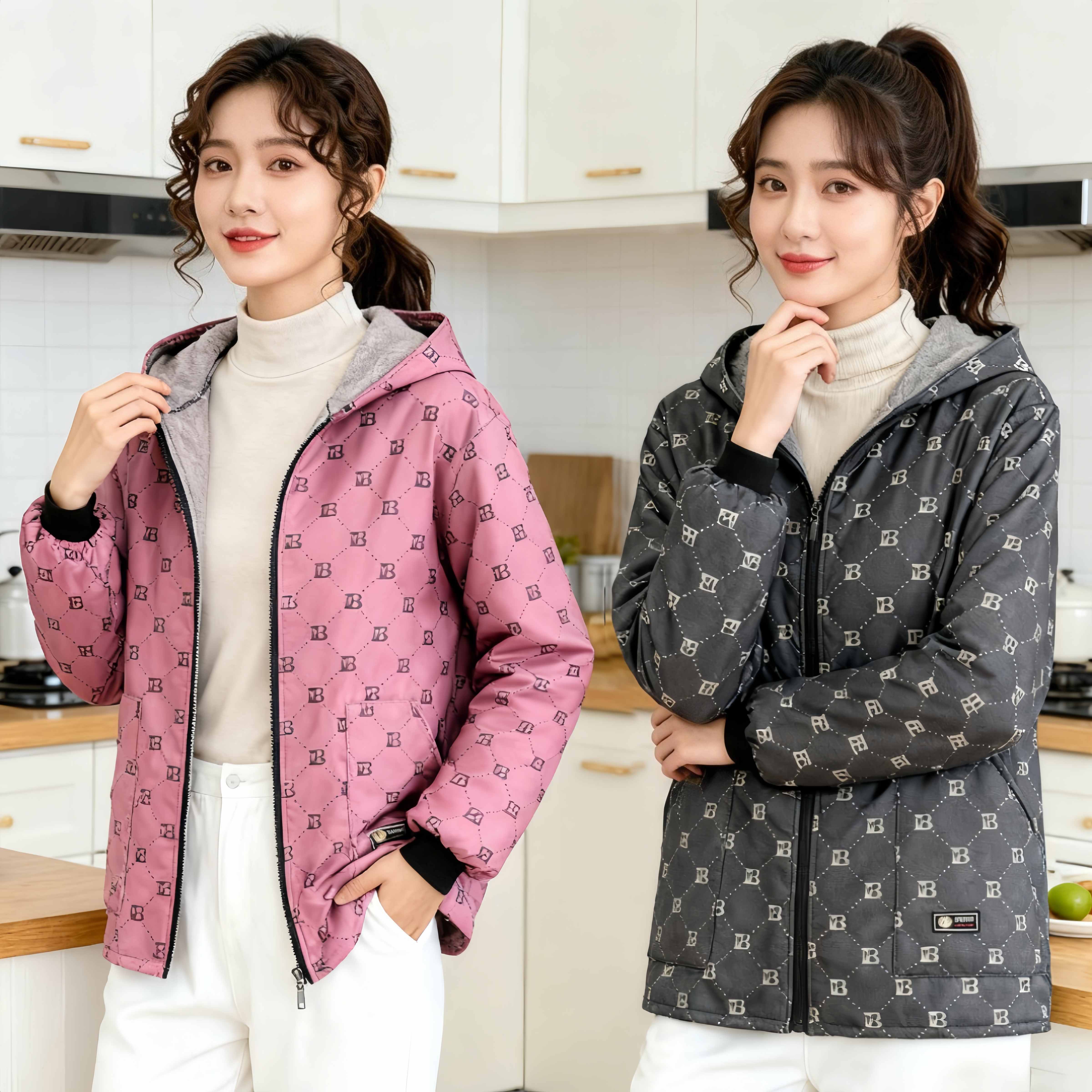 简约加绒围裙耐脏耐磨御寒保暖家用打扫外穿工作服罩衣可定制男女