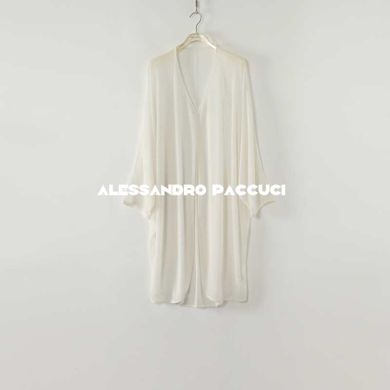 AP洛哥52108SK【晚风清梦】亚麻V领长袖时尚百搭简约纯色长款开衫