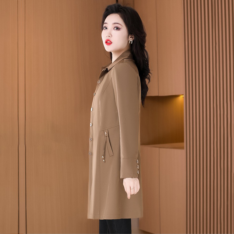 杭州意法风衣女款2025新款初秋中长款外套高端大气上档次妈妈大衣
