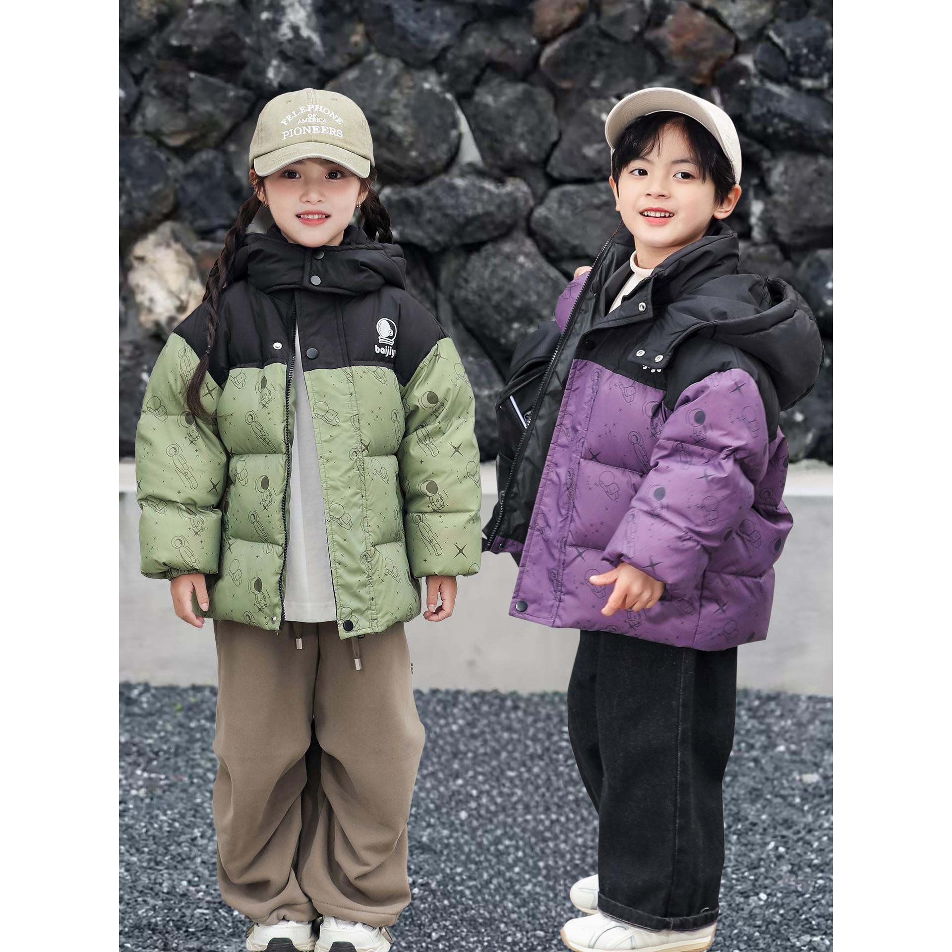 巴拉巴拉男孩女孩儿童羽绒服男童女童保暖外套宝宝连帽童装中长款