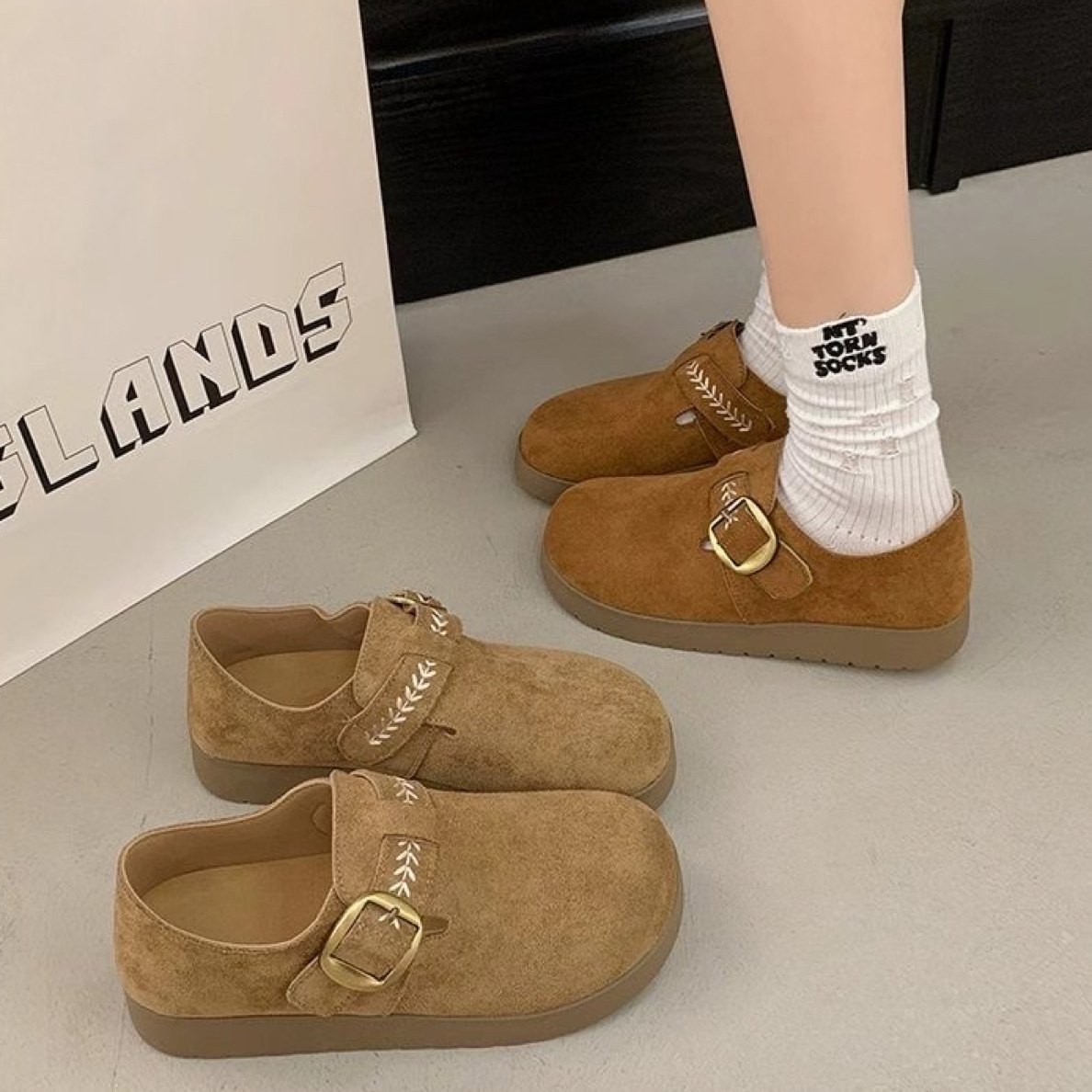 浅口软底宝宝平底平跟跑步运动旅游单鞋学院风加厚街头风保暖