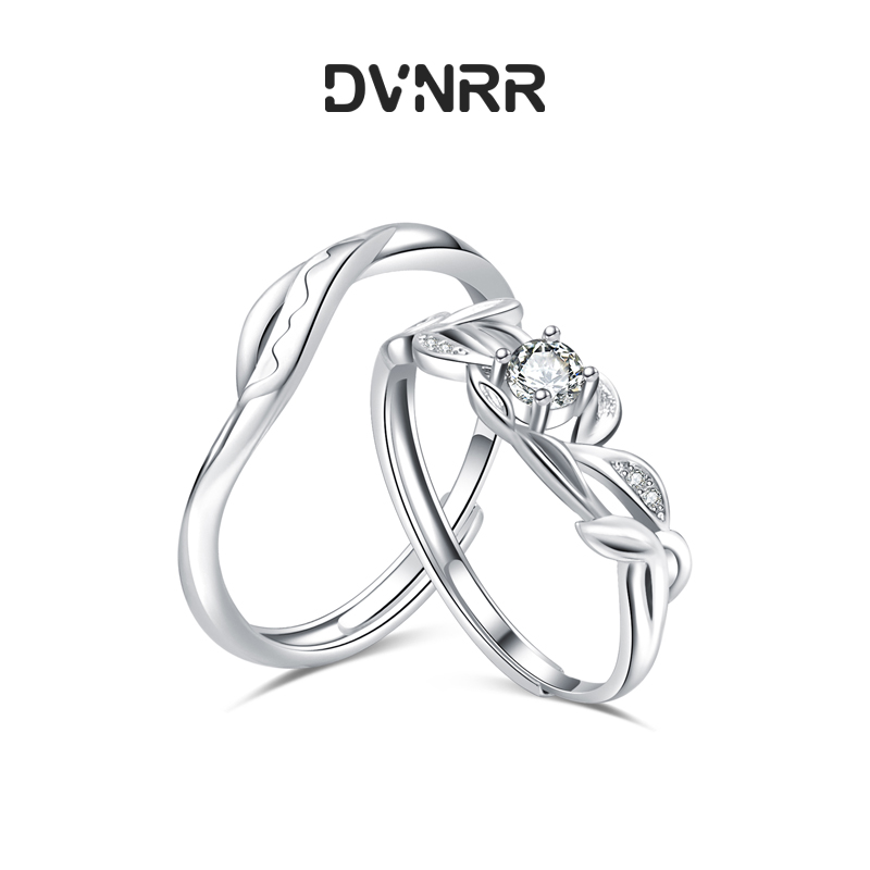 铜合金合成锆石戒指 小众DVNRR爱意星河设计师原创浪漫情侣对戒