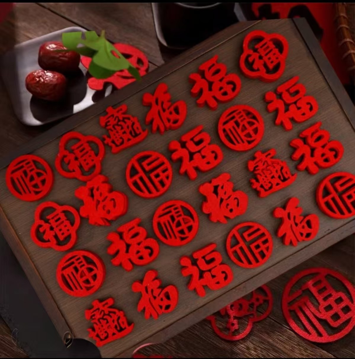 乔迁之喜新居布置迷你小福字摆件手抛福搬家入宅仪式客厅装饰品