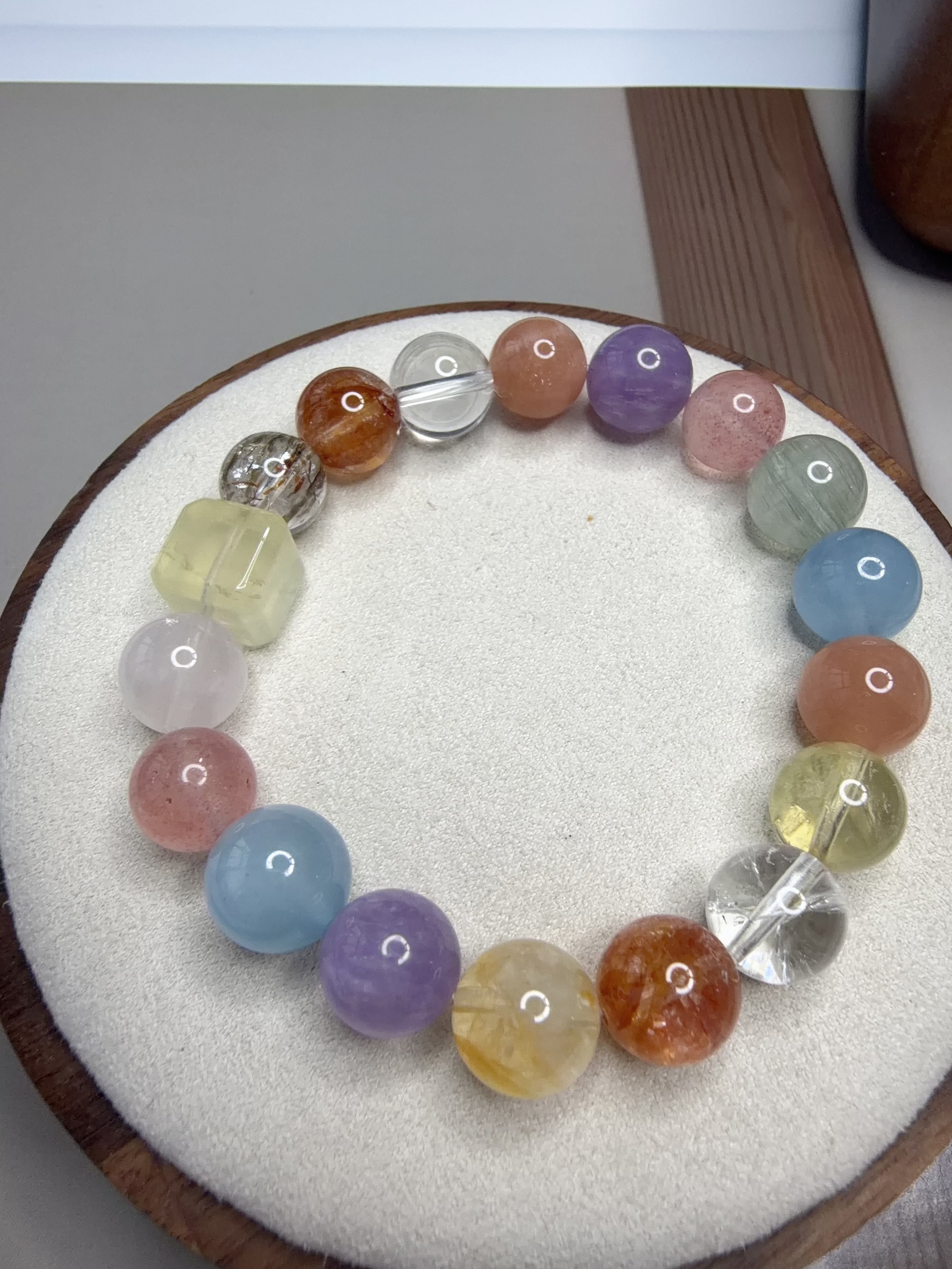 天然水晶多宝手串大尺寸汪苏泷同款精美女款精品小众多宝水晶手串