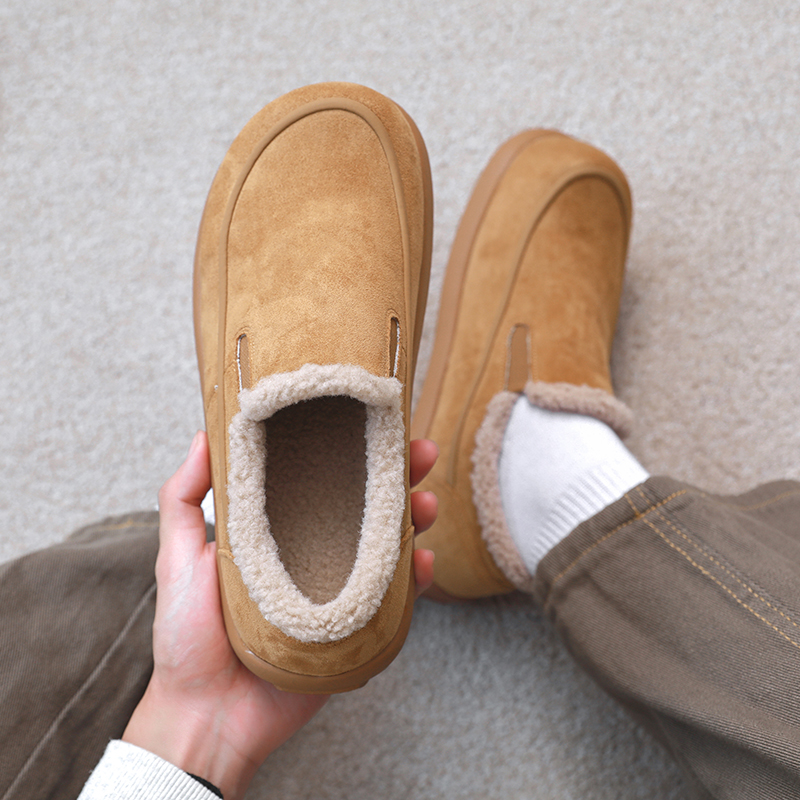 FEILEISHEN 冬季加绒加厚保暖雪地靴男勃肯鞋棉拖户外小土豆棉鞋