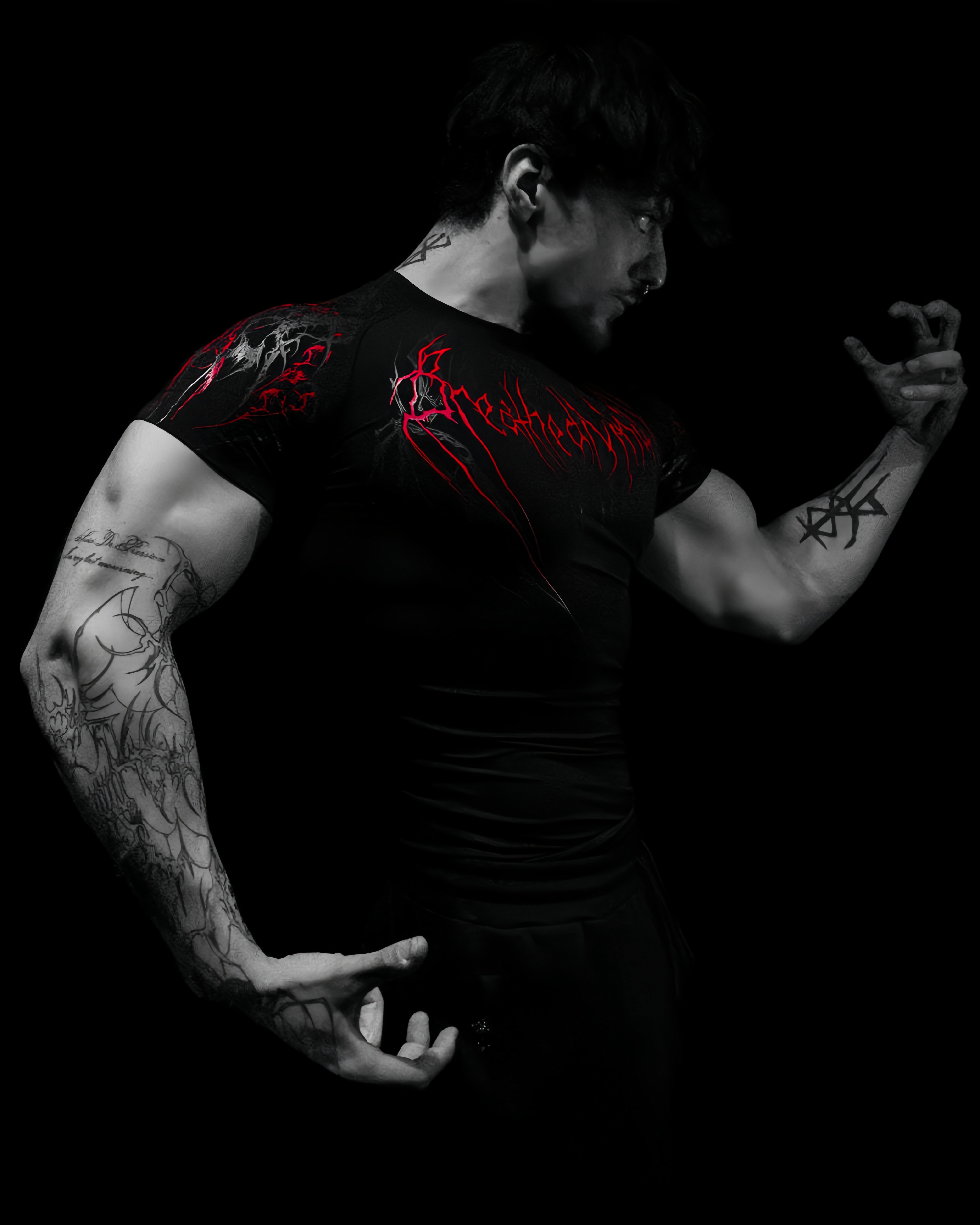 Breathedivinity升级款毒液魔爪裂变紧身塑形短袖健身衣男女同款