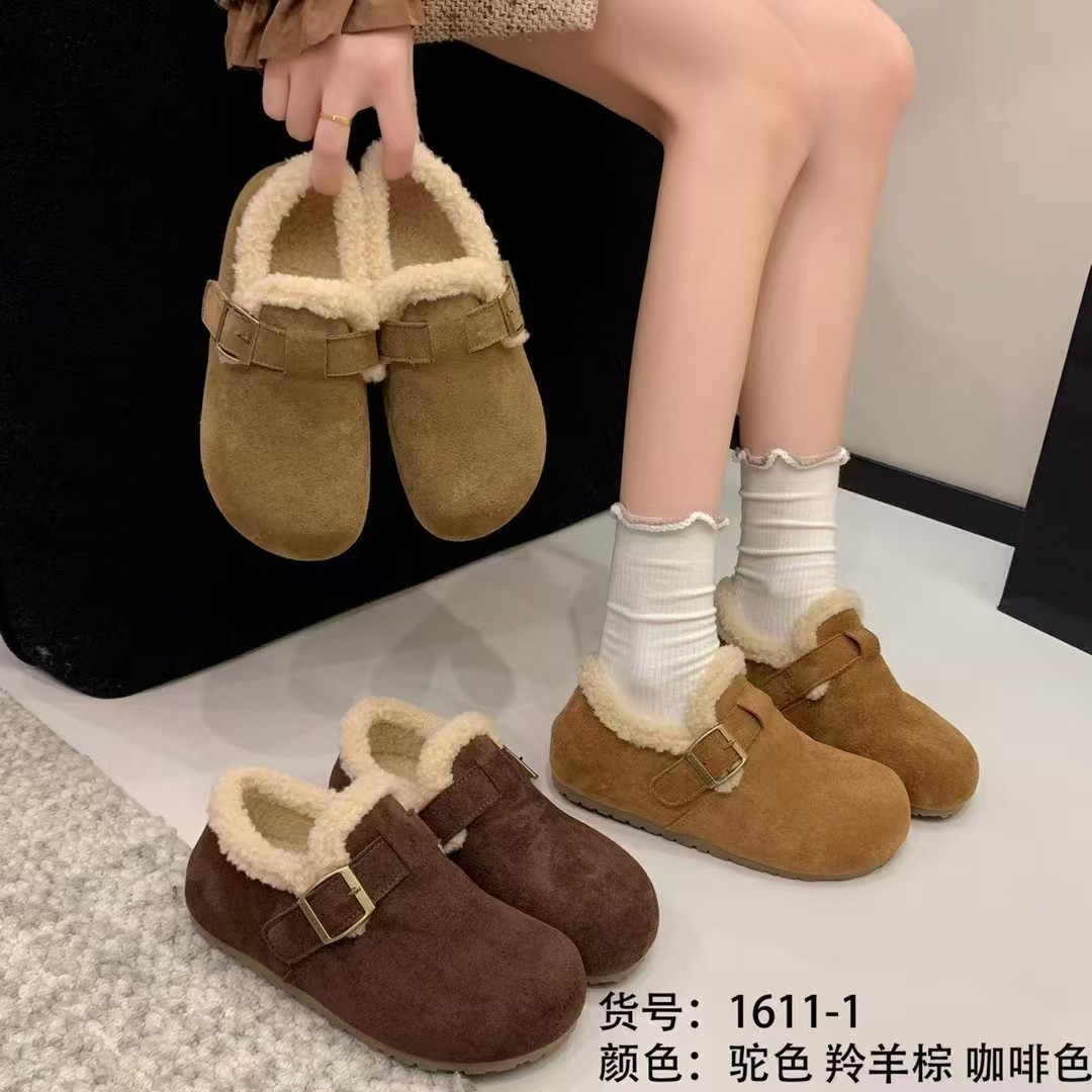 （90天质保）。大棉加绒新款勃肯女鞋复古风百搭舒适牛津底1611-1