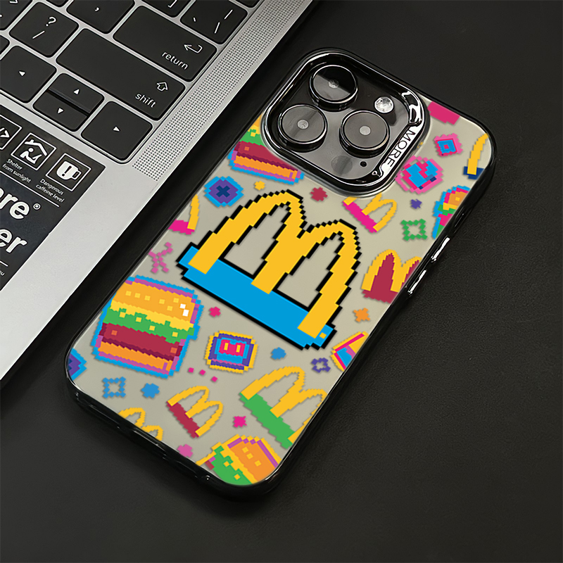 像素汉堡适用苹果16手机壳iphone15防摔14promax创意13/12/11高级