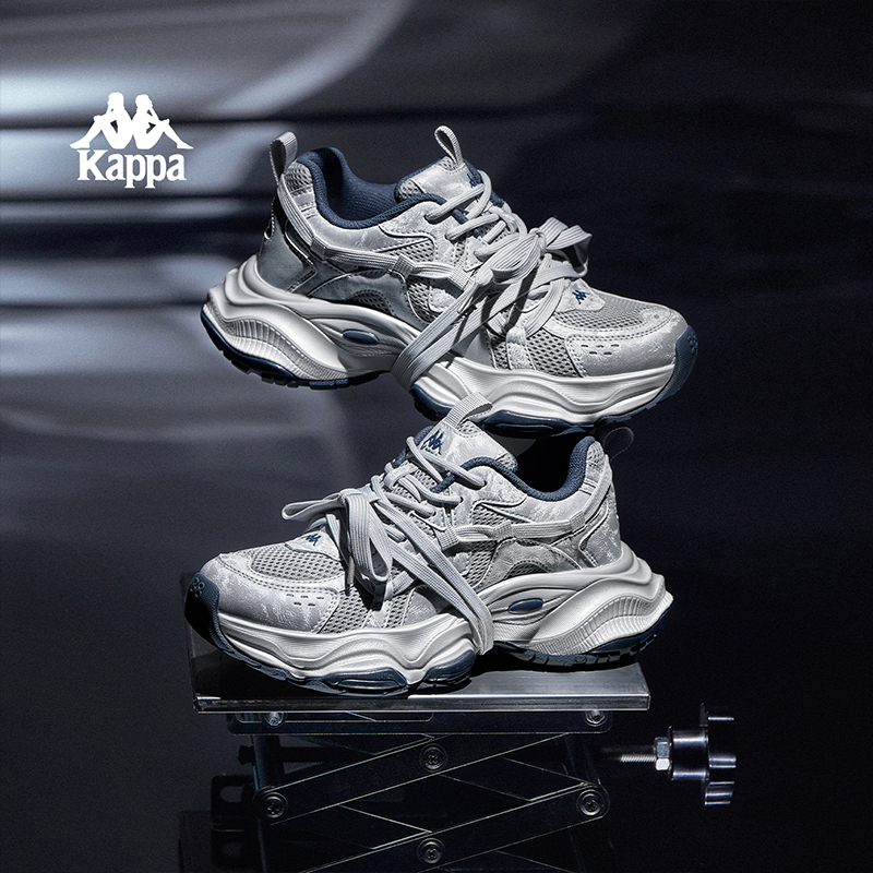 Kappa厚底老爹鞋女2025秋季新款复古百搭运动休闲鞋子K0F85MC37CJ