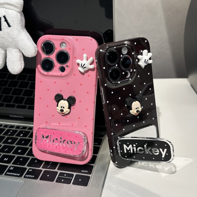 GGBond立体米奇公仔支架适用苹果16菲林手机壳华为vivo小米15oppo