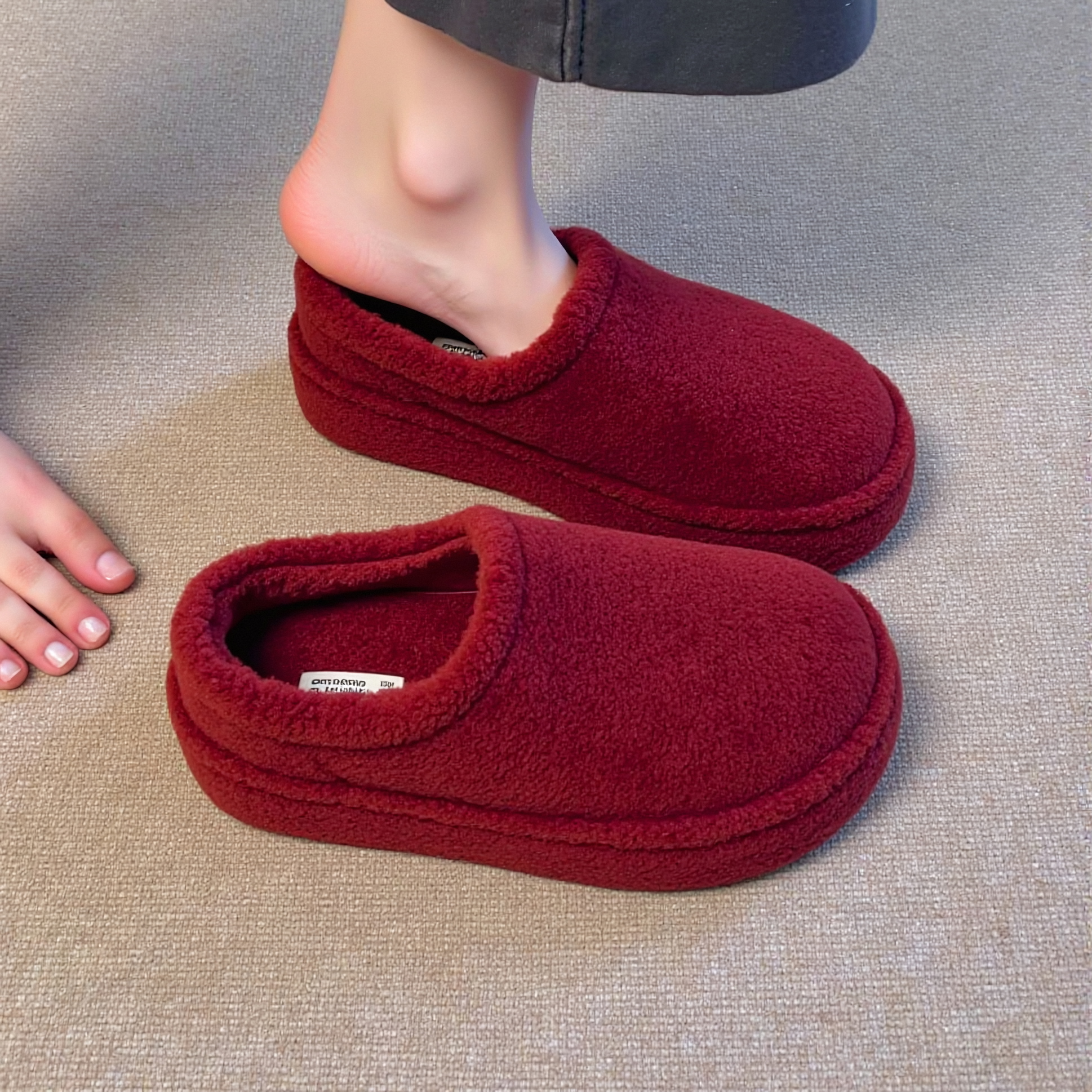 羊羔绒包头拖女2025秋冬新款高级感复古风毛毛保暖外穿家居半拖鞋