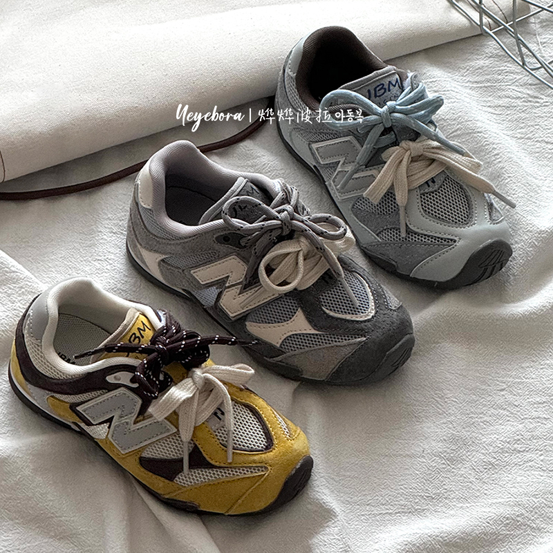 童鞋儿童透气网面休闲鞋2025秋季双网男童运动鞋女童德训鞋阿甘鞋