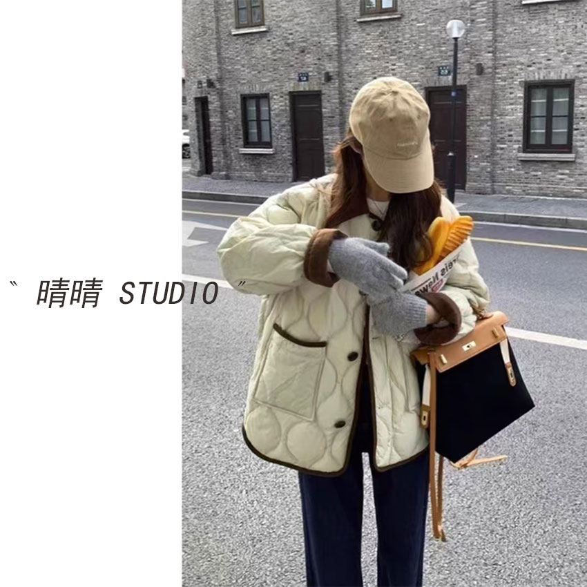 晴晴家-「有点不同」25年冬韩系简约百搭休闲舒适保暖宽松P棉3139