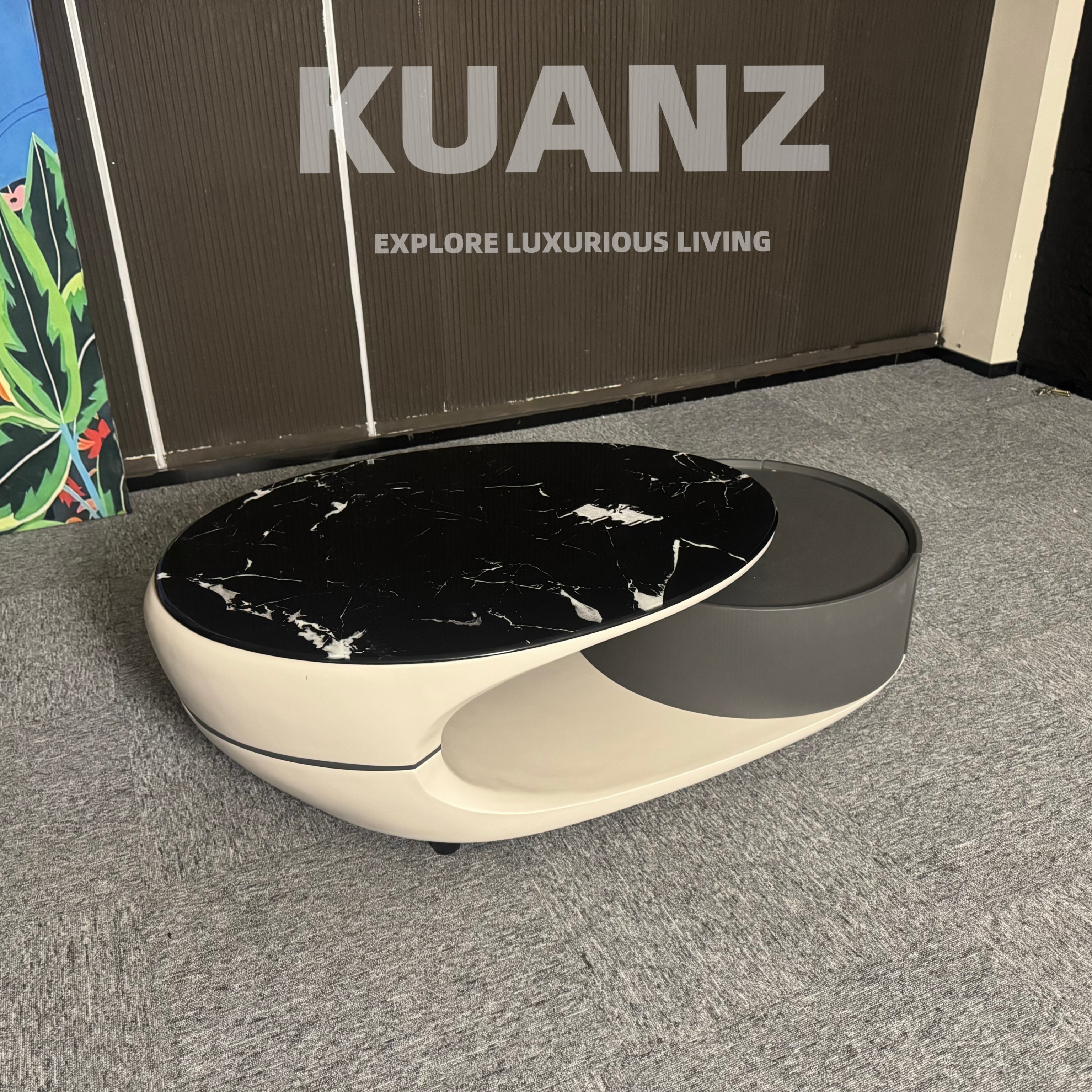 KUANZ  宽窄丨意式极简异形金刚石格拉芙茶几【格拉夫钻戒】