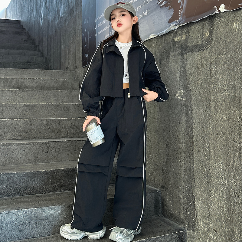 女童运动套装春秋款2025新款女孩大童韩系穿搭儿童儿童秋季套装