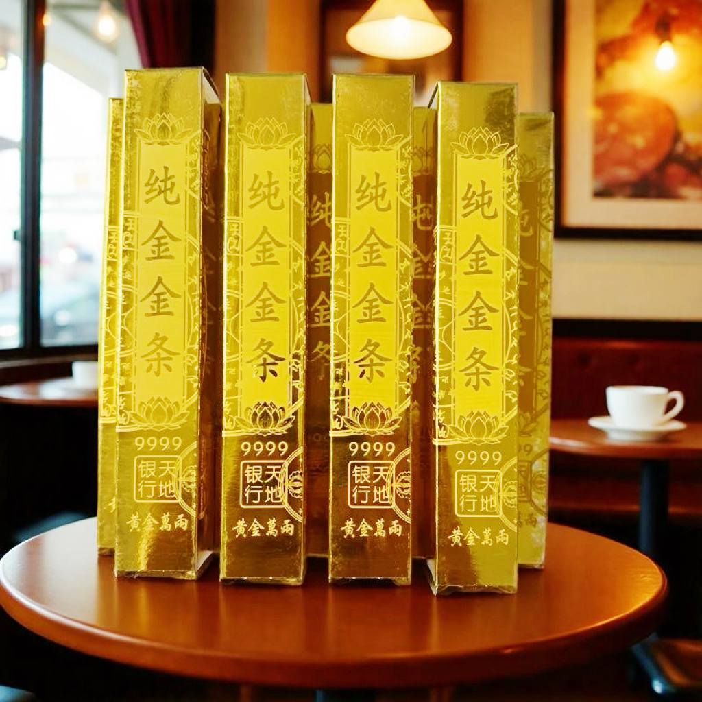 加厚高亮硬卡纸半成品小尺寸金条高反光高亮度