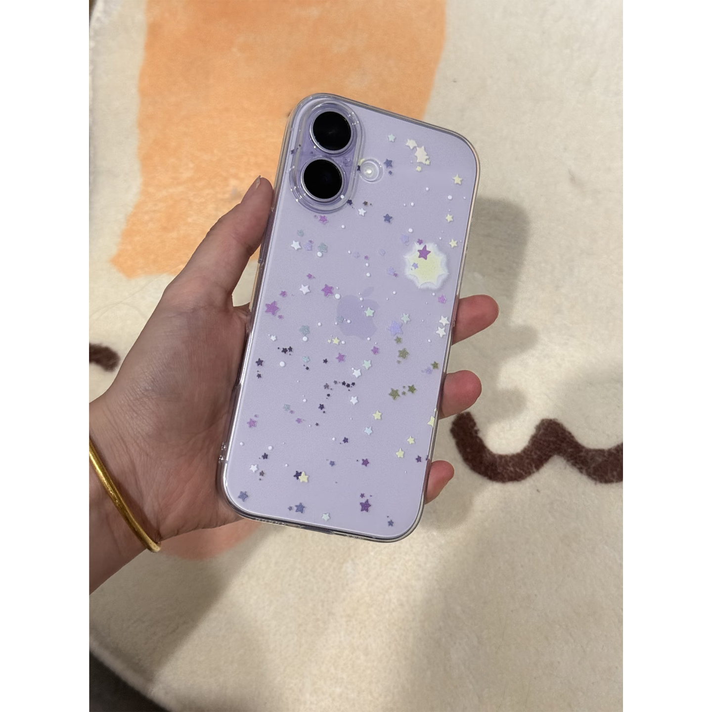 欧克里里星星墨点透明适用苹果17/16手机壳华为P70vivo小米15oppo