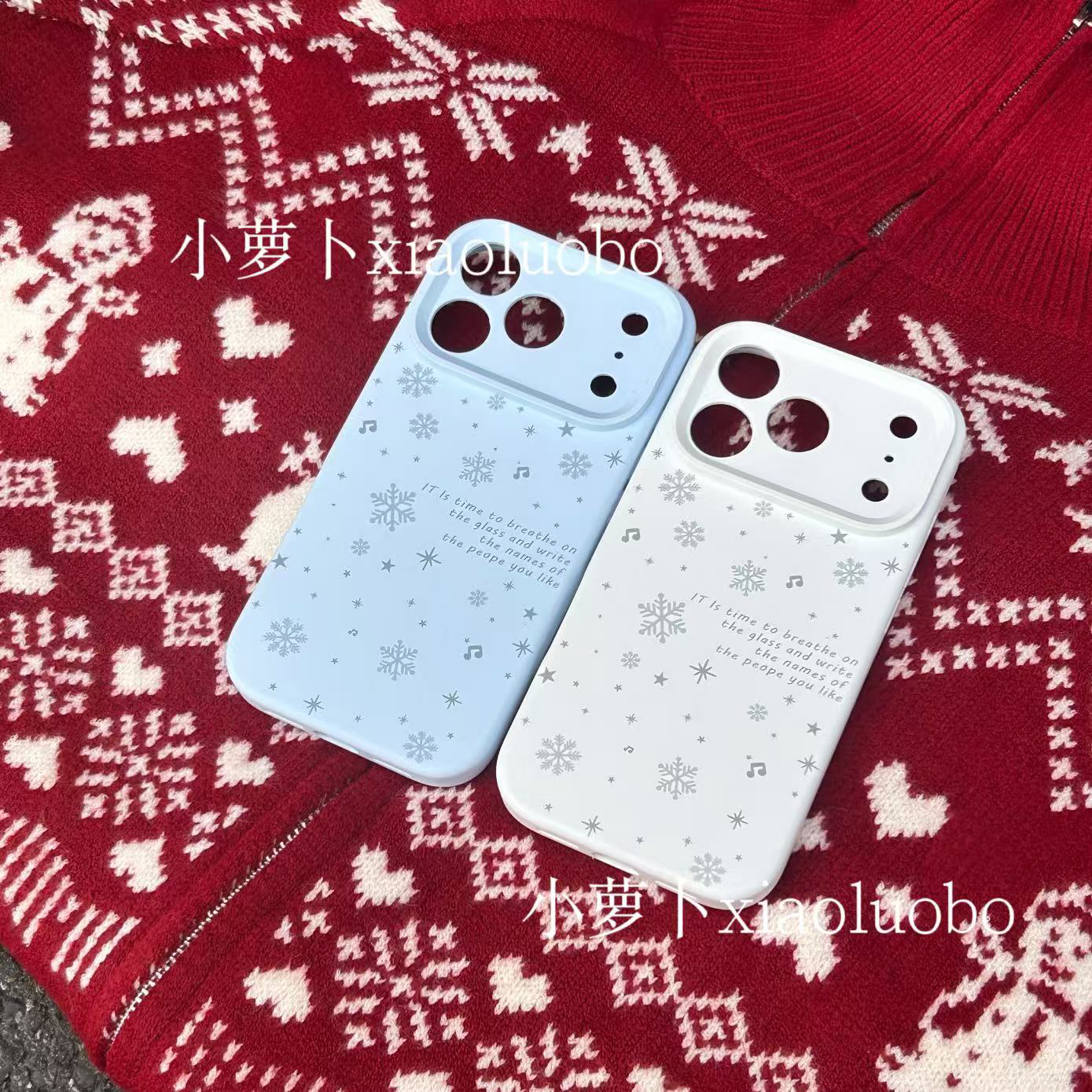 音符雪花适用iPhone17promax手机壳苹果16/15/14糯米壳13/12软壳