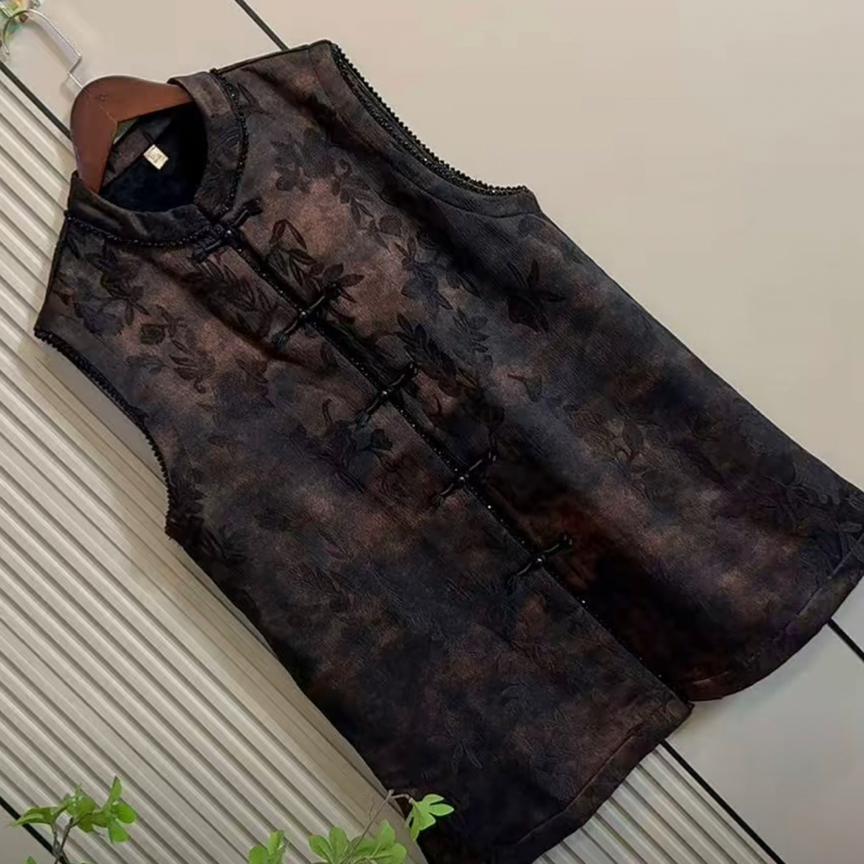 2新中式穿珠仿古加绒马夹（衣长75左右）