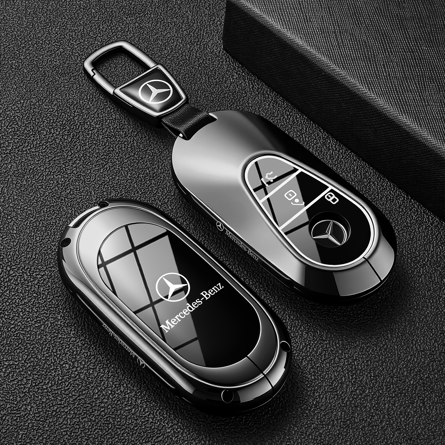 25款奔驰c260l钥匙套c级e300l车glc300l男c200l壳glc260l扣glb220