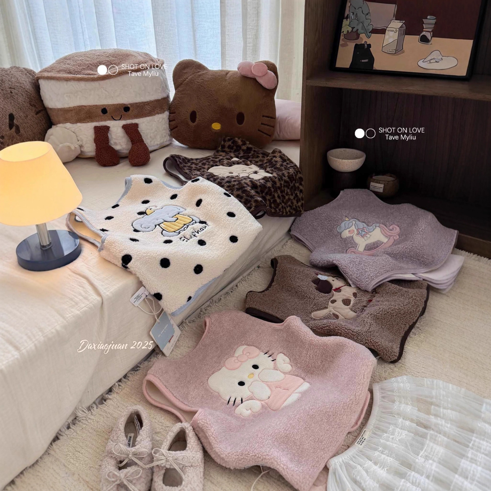 大小卷254秋冬儿童新款可爱小众男女童羊羔绒马甲外穿背心-26937