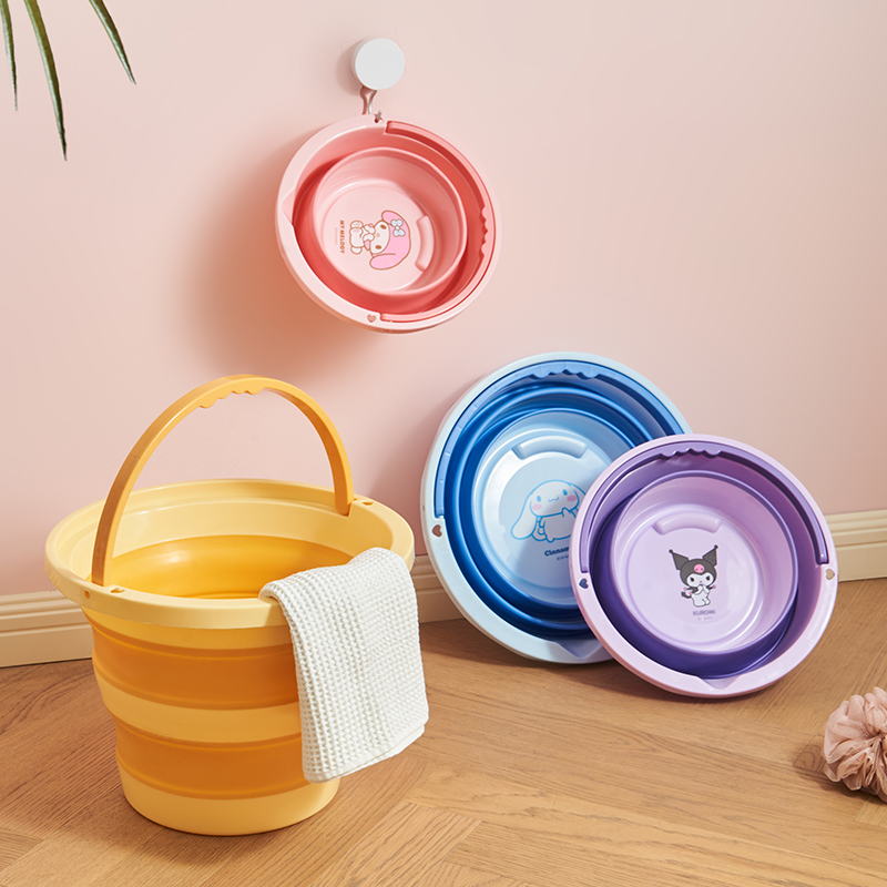 三丽鸥加厚折叠水桶便携式旅行户外洗车家用泡脚储水大号学生宿舍