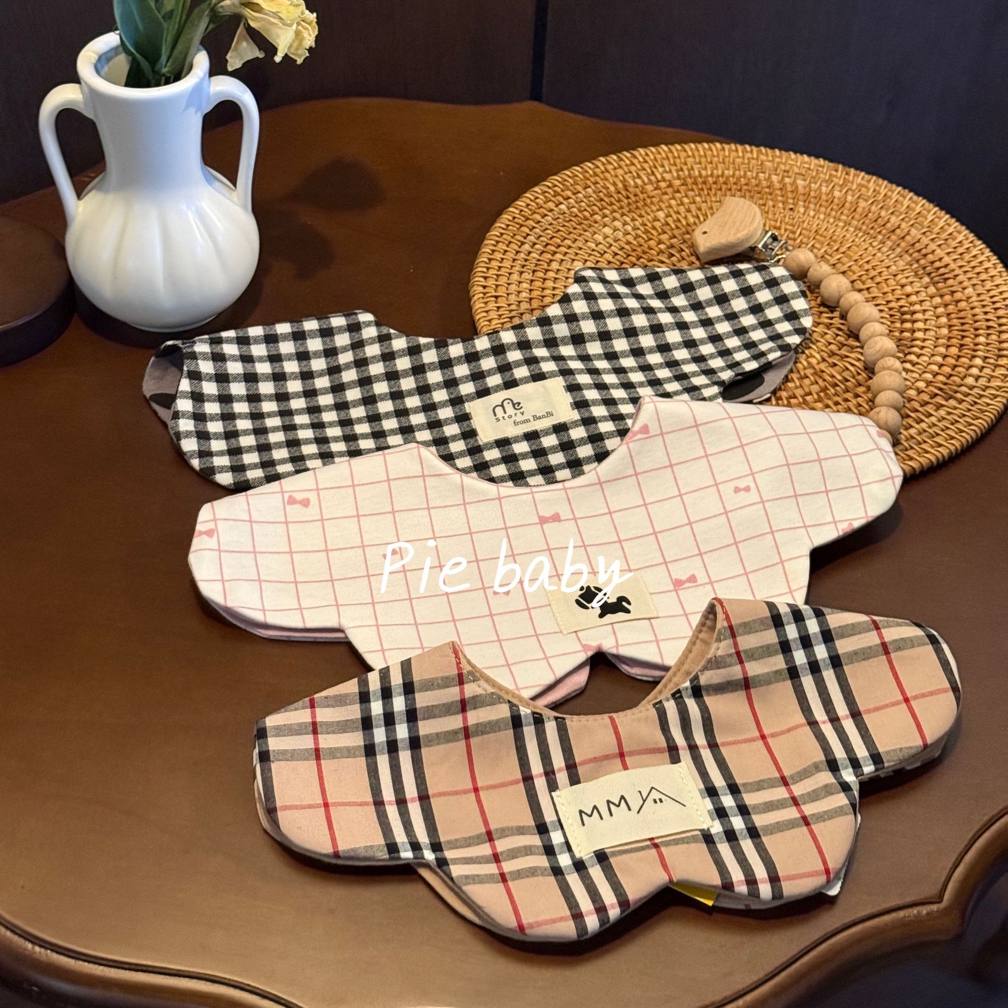 Pie baby-ins北欧风口水巾宝宝纯棉吸水防吐奶婴儿围兜新生儿饭兜