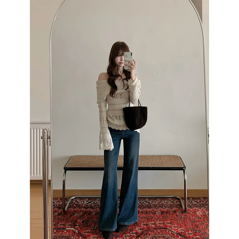 2025韩版设计感复古风修身显瘦百搭时尚上衣休闲简约直筒长裤套装