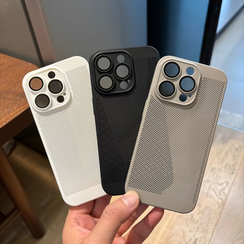 散热超薄自带镜头膜适用苹果15plus手机壳iphone16promax硬壳套12