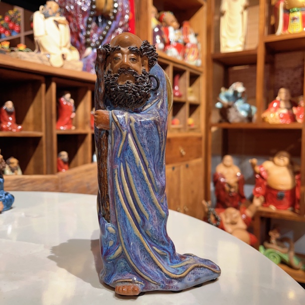 【达摩-长10高20cm】精品石湾玄关手工摆件陶瓷工艺品创意家居摆件