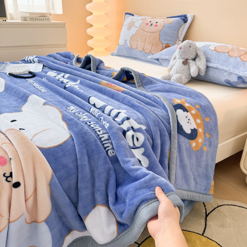 双面牛奶法兰绒宿舍床单垫绒毯秋冬季珊瑚绒毛毯加绒加厚保暖毯子
