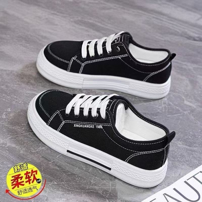 春秋帆布鞋女2025年新款韩版百搭学生鞋休闲运动鞋薄款板鞋爆款