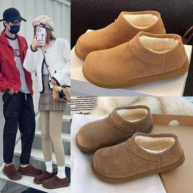品牌厚底雪地靴2025新款时尚百搭冬季加绒加厚保暖博肯鞋棉鞋防滑