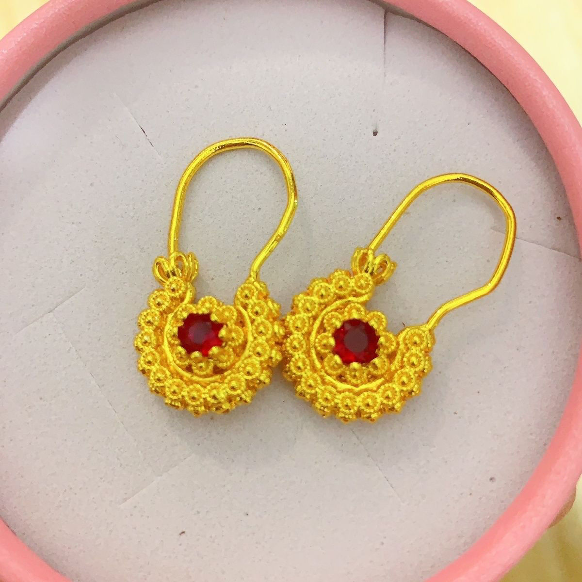 铜合金耳饰 铜合金耳饰 ALTUN PASON 铜合金耳饰 复古宫廷金色耳