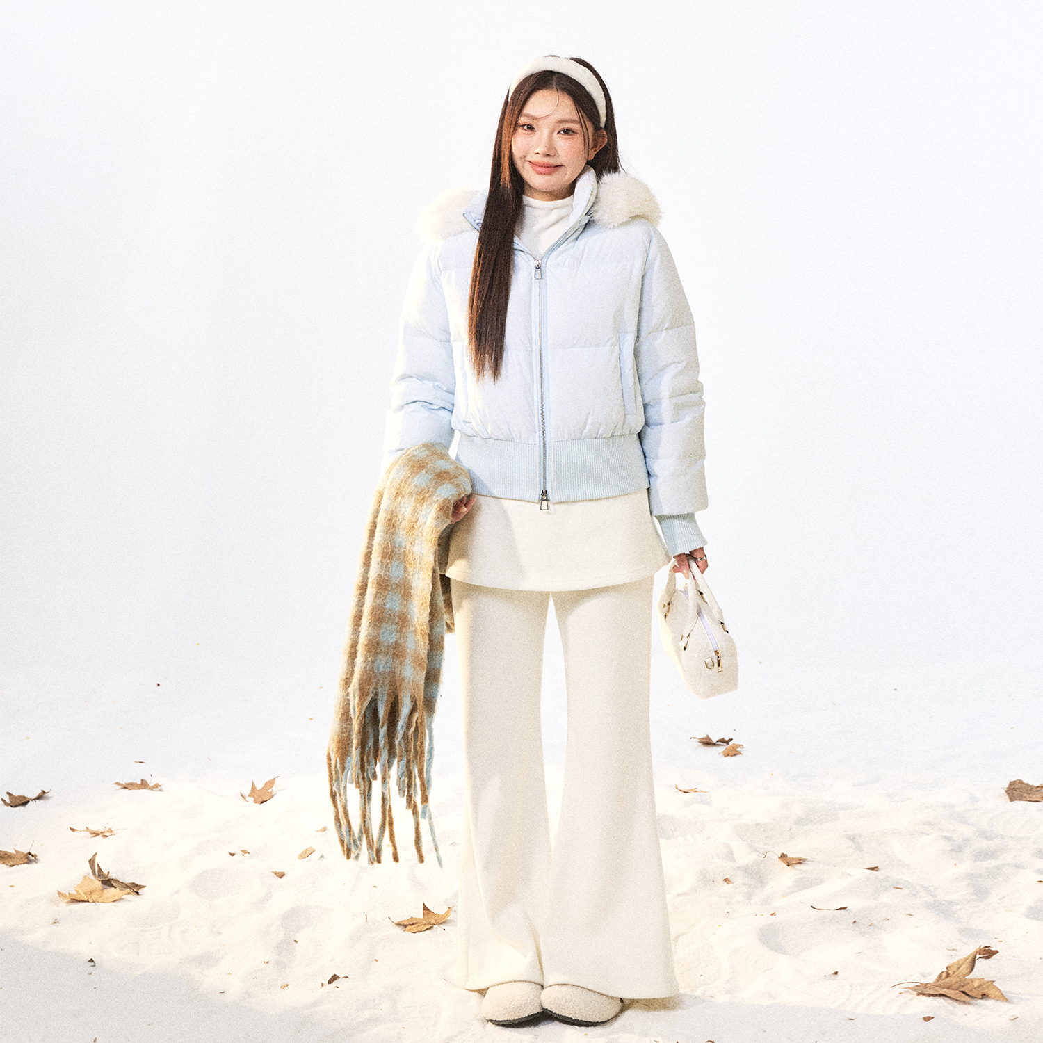 张大人【海盐芝士 】大码女装微胖妹妹妹韩系甜美风显瘦高腰微喇裤