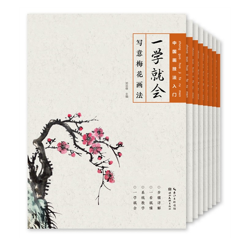满3包邮 一学就会写意画法中国画技法入门 国画基础初学者教程花
