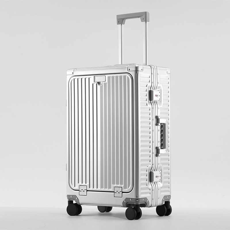 新款双开全铝拉杆箱登机箱铝镁合金行李箱铝框旅行箱男女款20寸