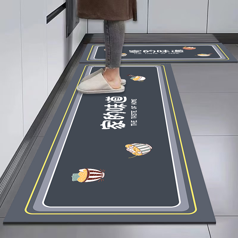 硅藻泥厨房专用地垫防滑吸水吸油耐脏厨房长条门口垫子脚垫地毯