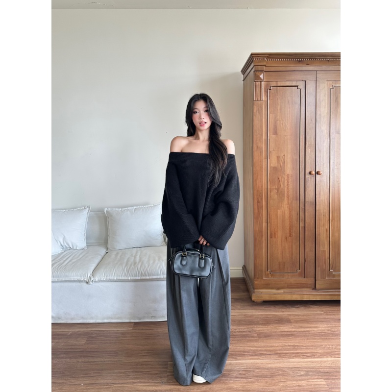 withmin凉皮 中腰秋款辣妹复古秋冬宽松直筒休闲裤女2523870现货