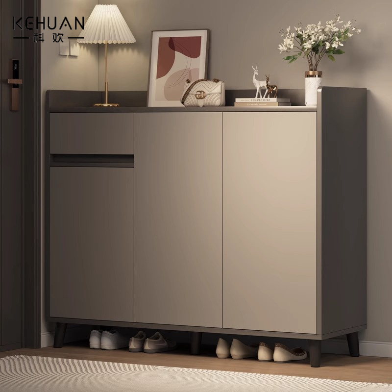 鞋柜家用门口2025新款爆款室内玄关柜一体储物柜实木腿多层鞋架子