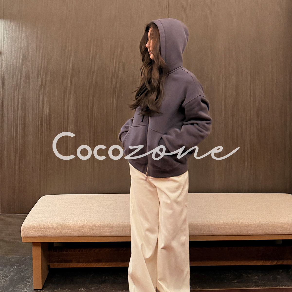 COCO ZONE 刘 一一 "浆果卫衣"连帽双拉链舒适卫衣 CD1A1842