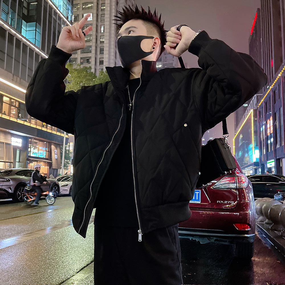 冬季男士潮流帅气棉衣外套冬款男装加厚保暖棉服立领袄子休闲棉袄