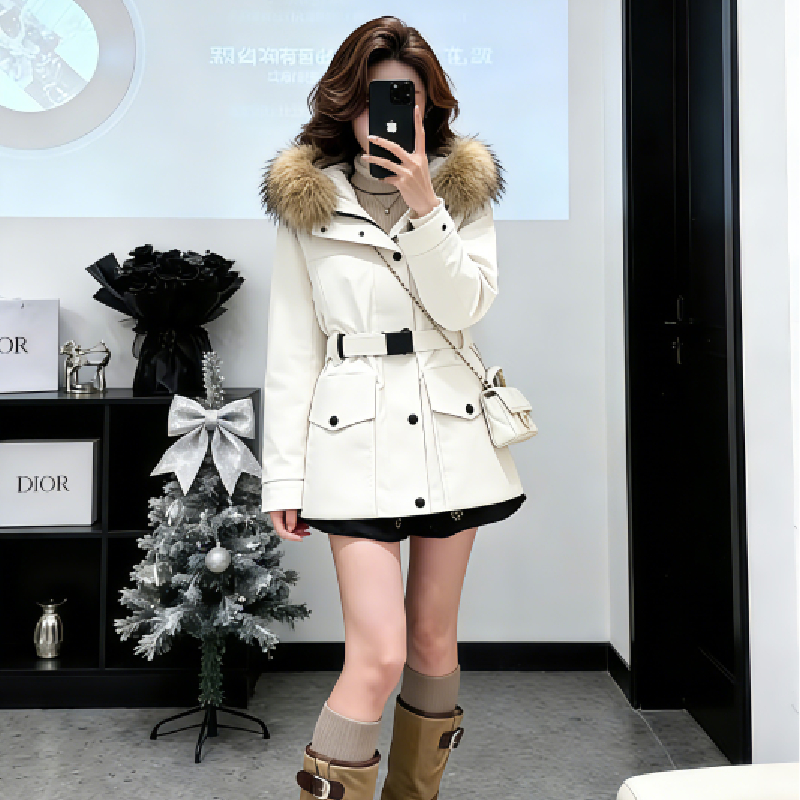 雪中飞2025新款羽绒服秋冬工装派克服上衣冬季宽松加厚大毛领外套